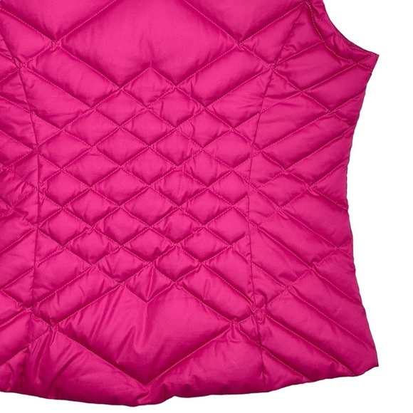 Eddie Bauer Puffer Vest Womens Small Goose Down Quilted Full Zip Insulated Pink - Picture 9 of 12